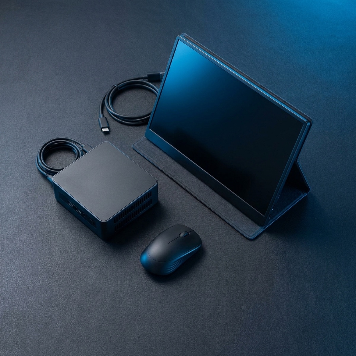 Mechanical keyboard, gaming headphones and smartphone flatlay